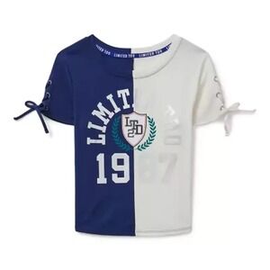 NWT Limited Too Short Sleeve Tee Navy Large 12/14